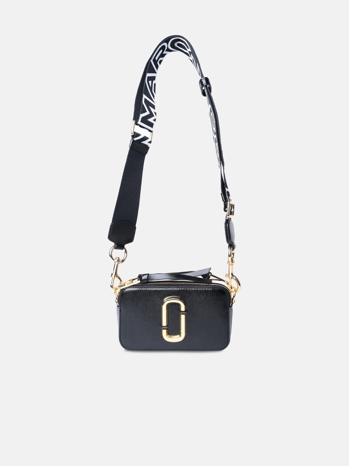 'SNAPSHOT' BLACK LEATHER BAG - 1