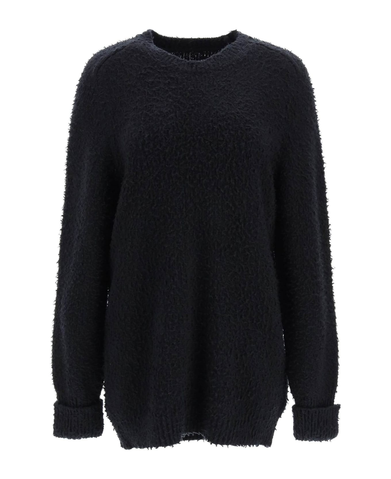 Pilling Effect Knit Sweater - 1