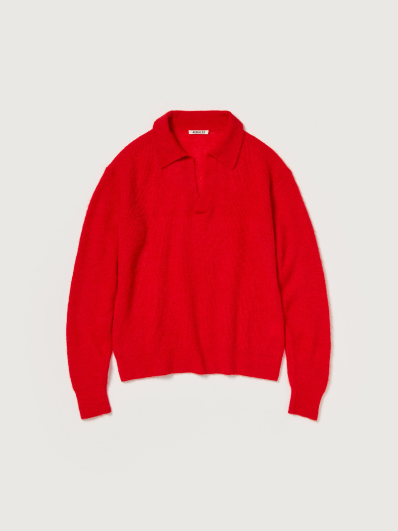 BABY SURI ALPACA SHEER KNIT SKIPPER POLO 1