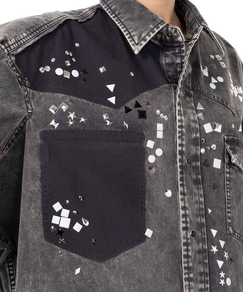 Embellished Distressed Shirt 8