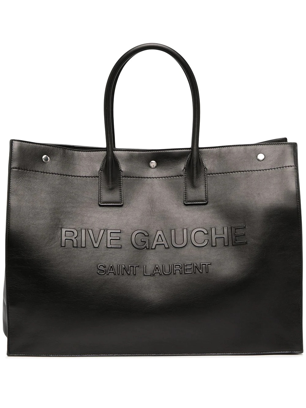 logo-embossed leather tote bag - 1