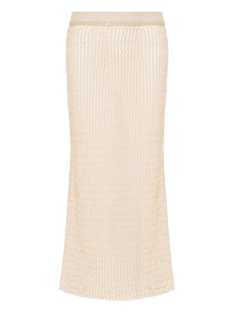 ribbed-knit midi skirt 1
