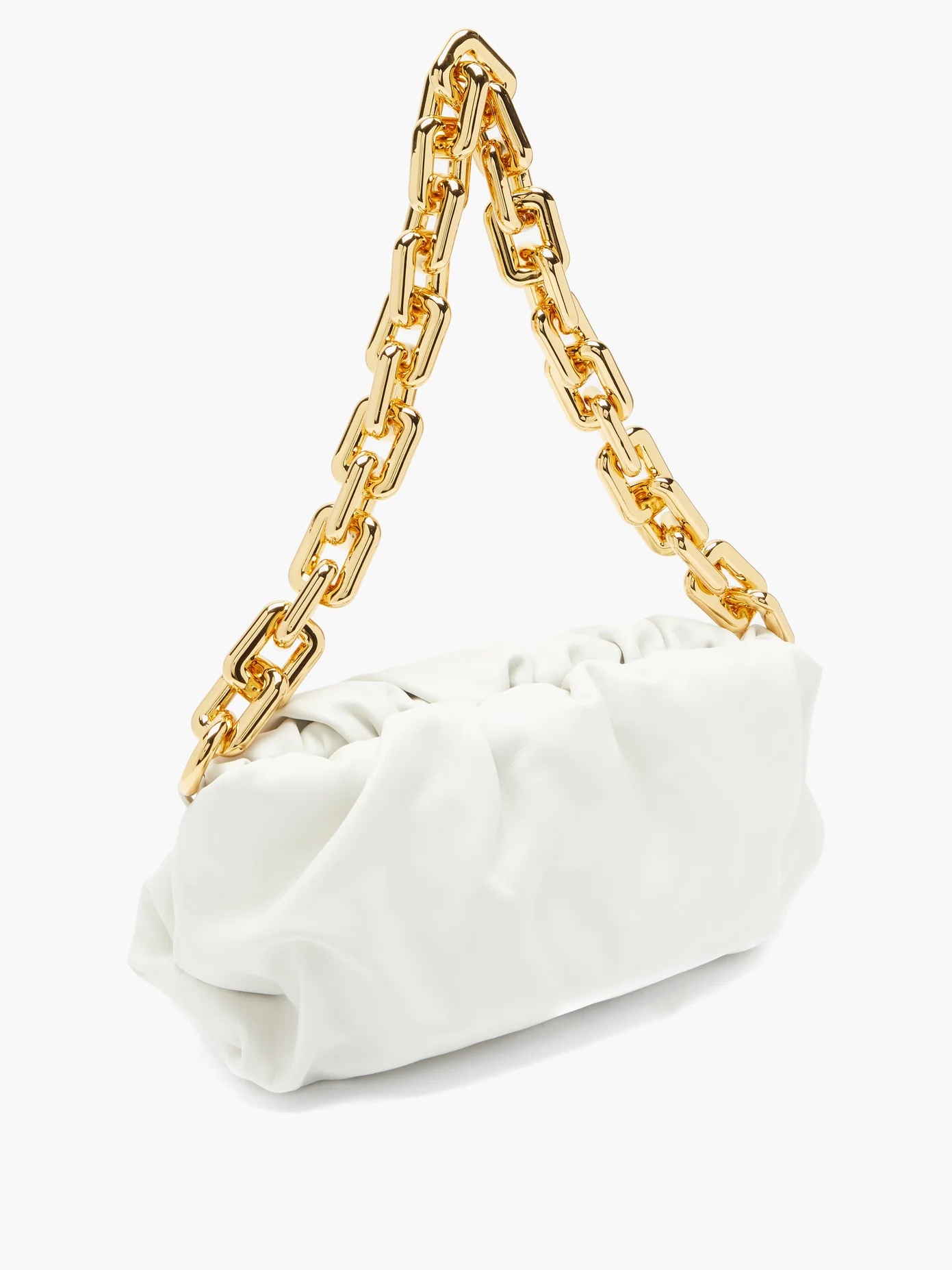 The Pouch medium chain-strap leather clutch - 4