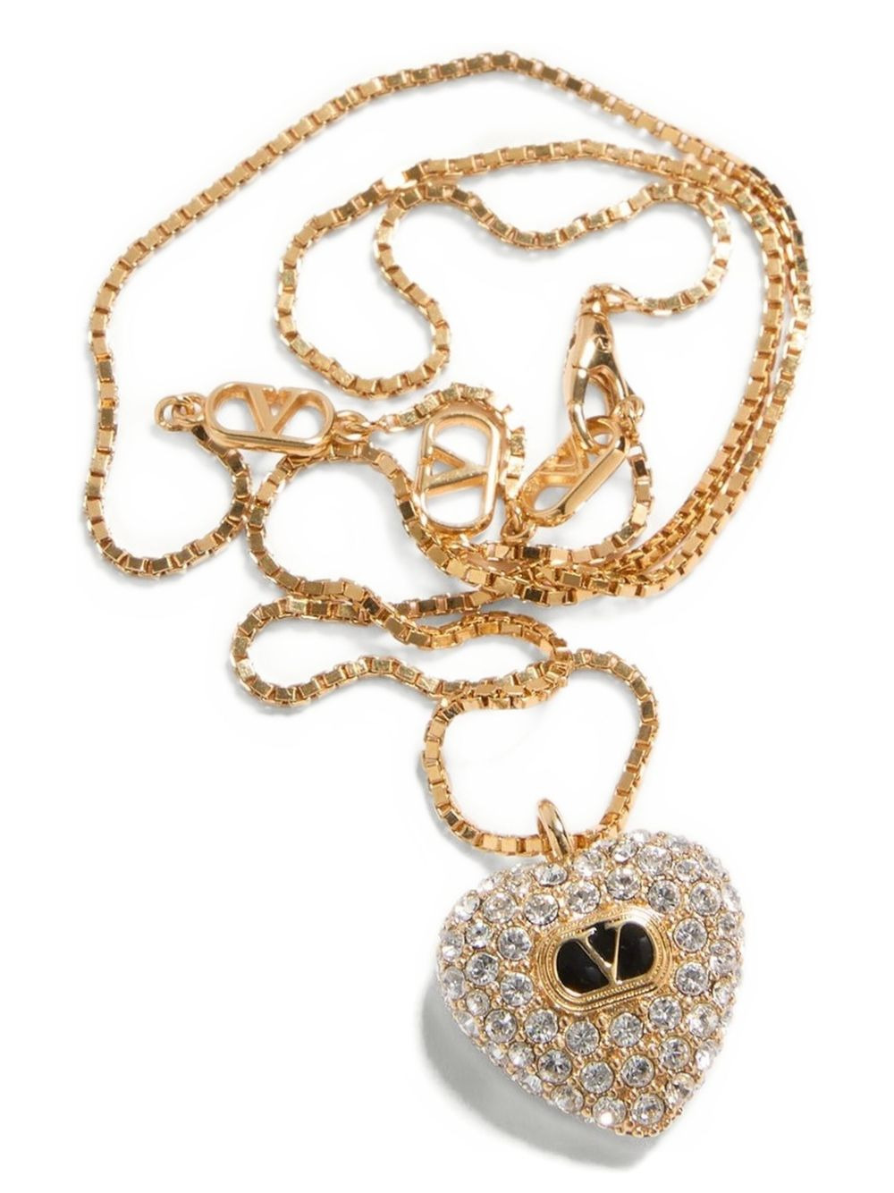 Coeur Royal crystal-embellished heart necklace - 3