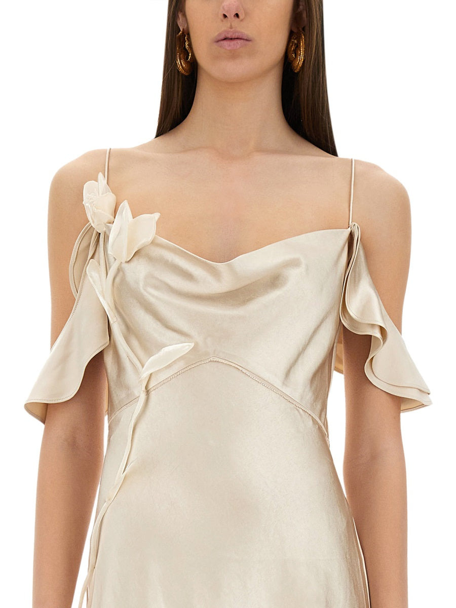 Self-Portrait Women Mini Dress With Floral Appliqués - 2