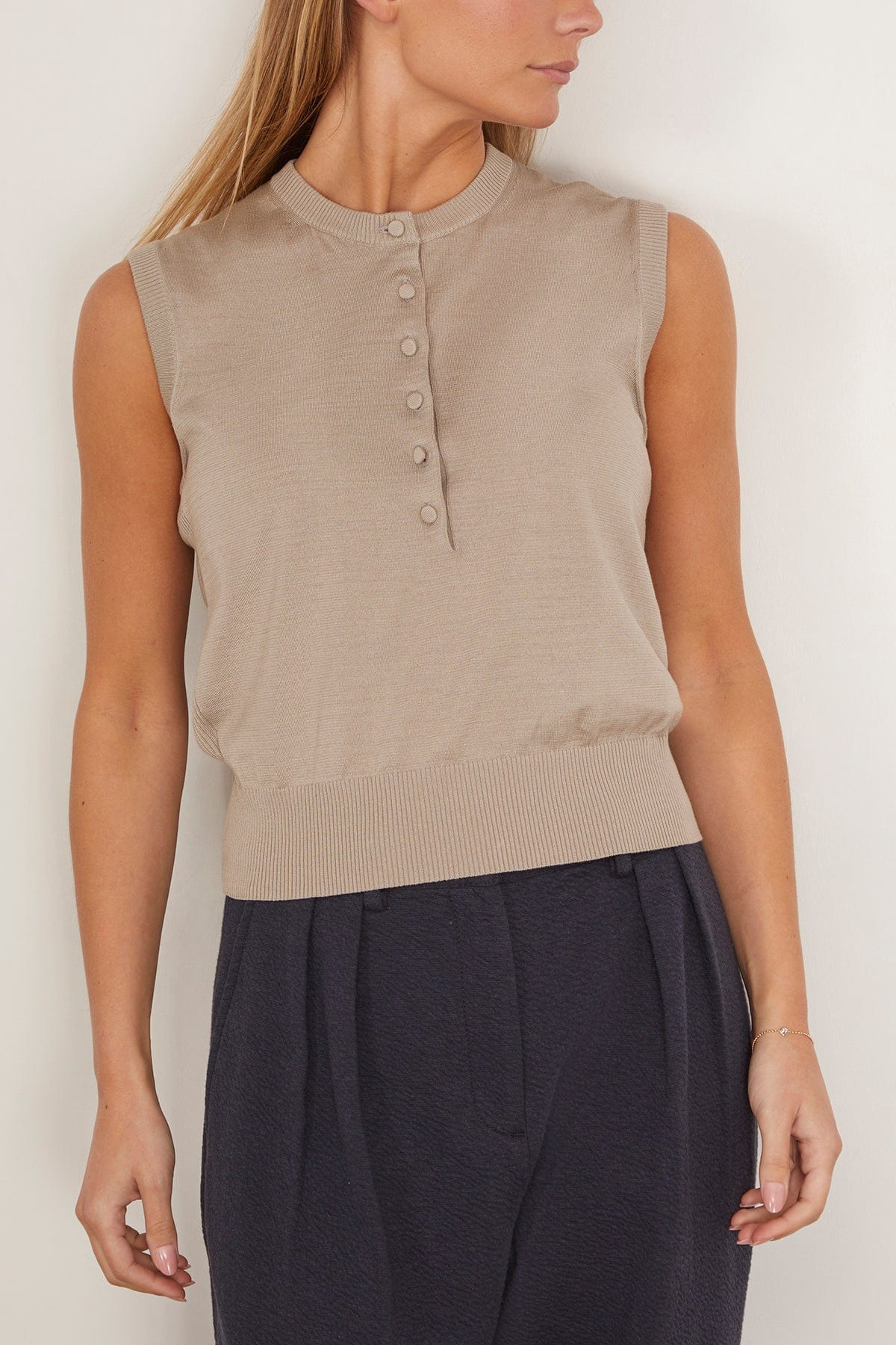 Togo Top in Light Grey - 3