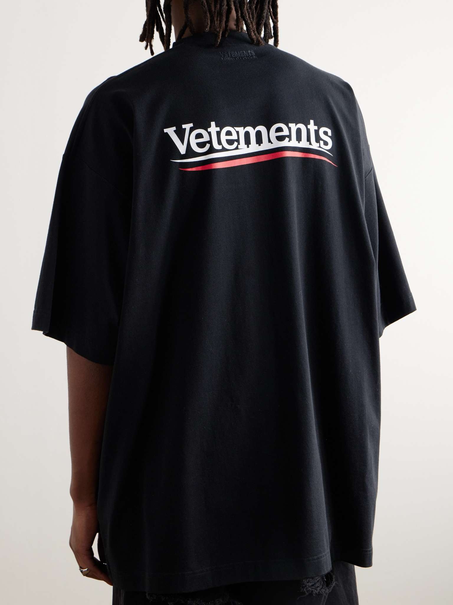 Oversized Logo-Print Cotton-Jersey T-Shirt - 4