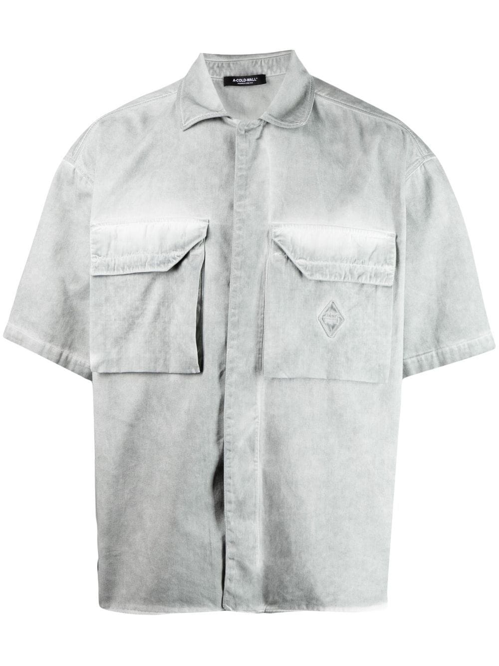 light-wash short-sleeve shirt - 1