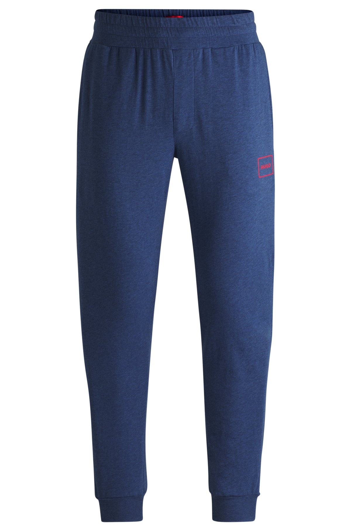STRETCH-COTTON TRACKSUIT BOTTOMS WITH LOGO PRINT - 1