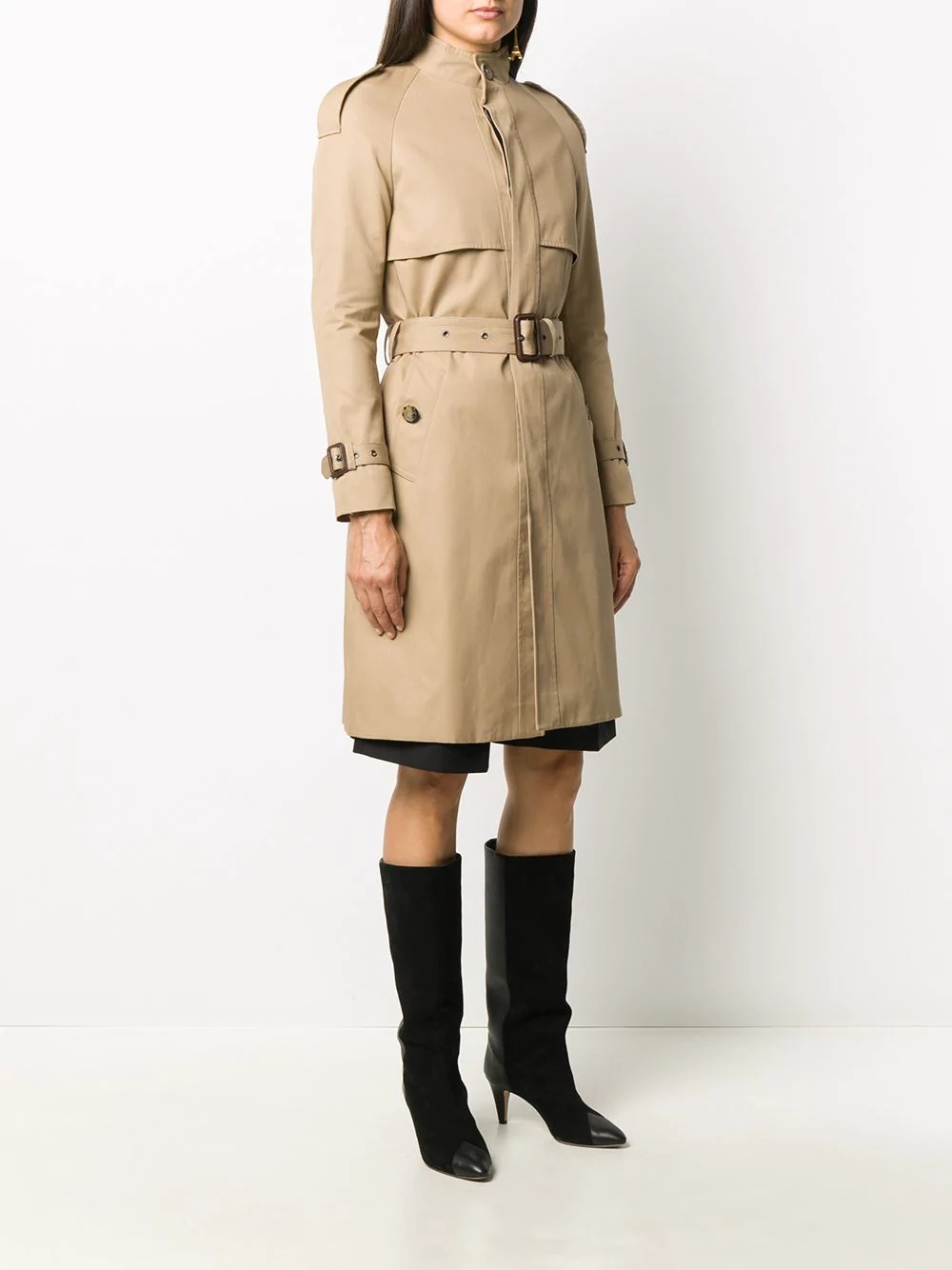 single-breasted trench coat - 3