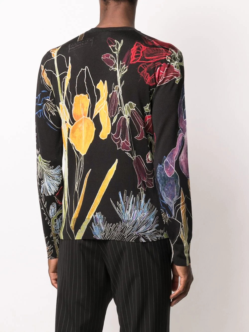 Deconstructed Floral crew-neck jumper - 4