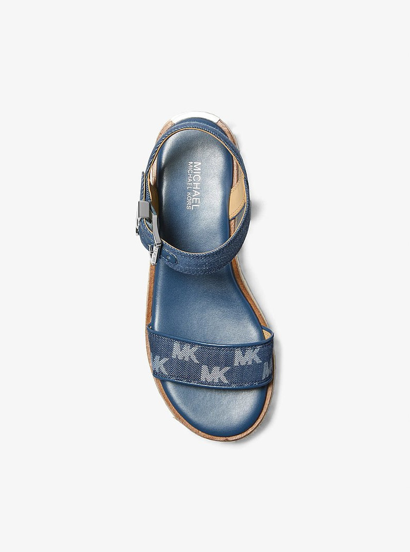 Richie Logo Jacquard Denim Espadrille Sandal 3