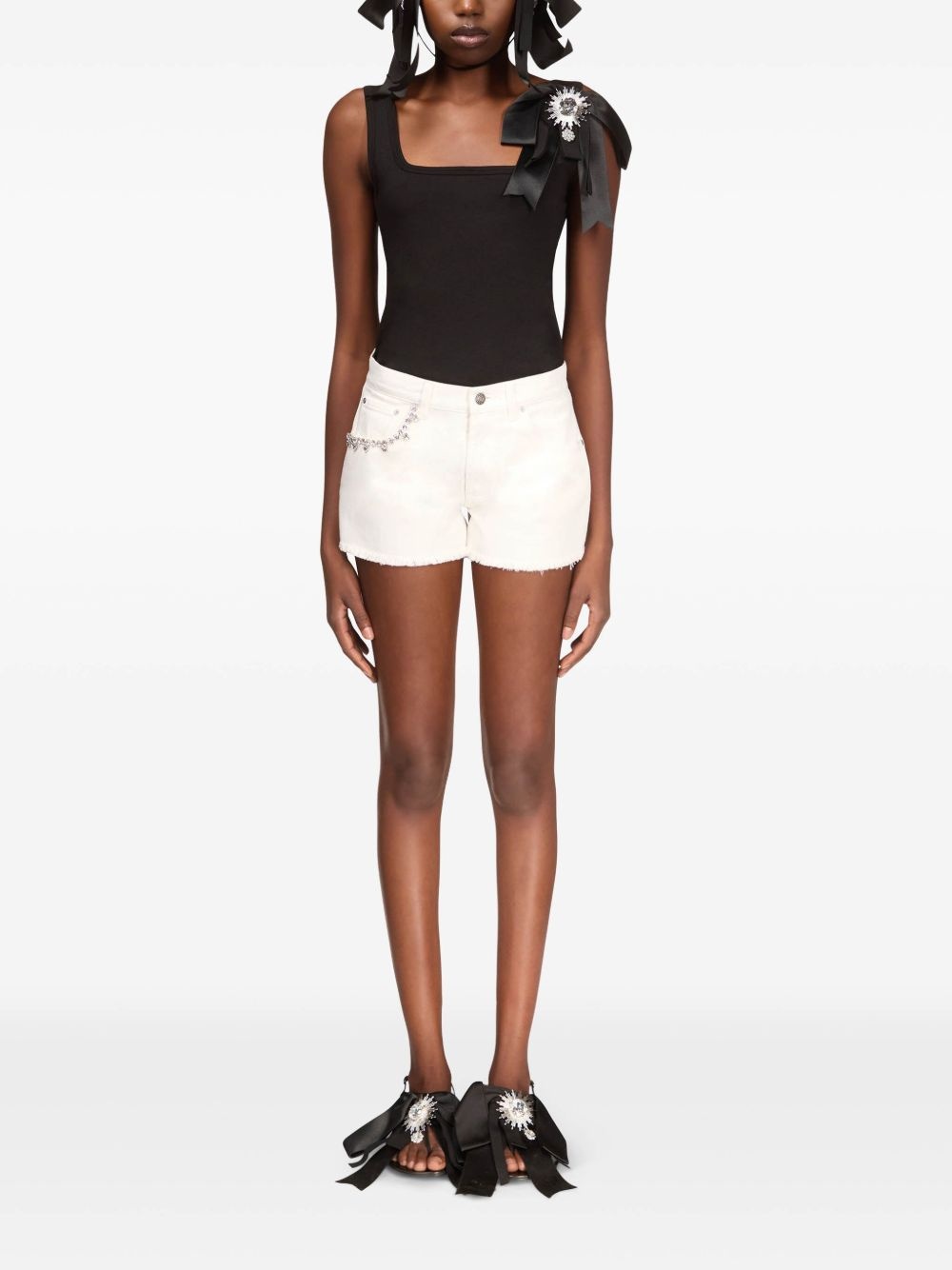 crystal-embellished shorts - 2