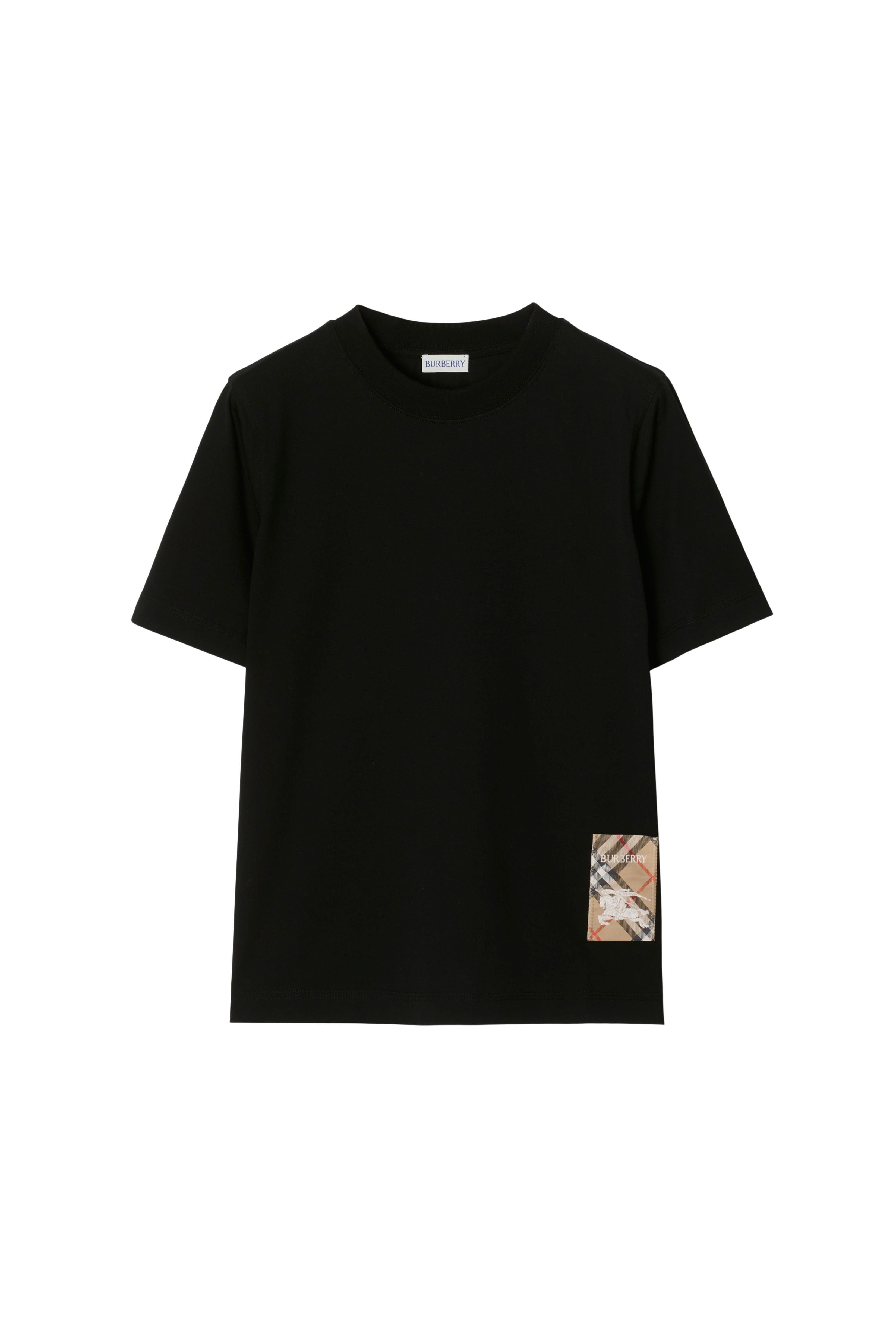 burberry Check Label Cotton T-shirt in Black at Nordstrom - 3