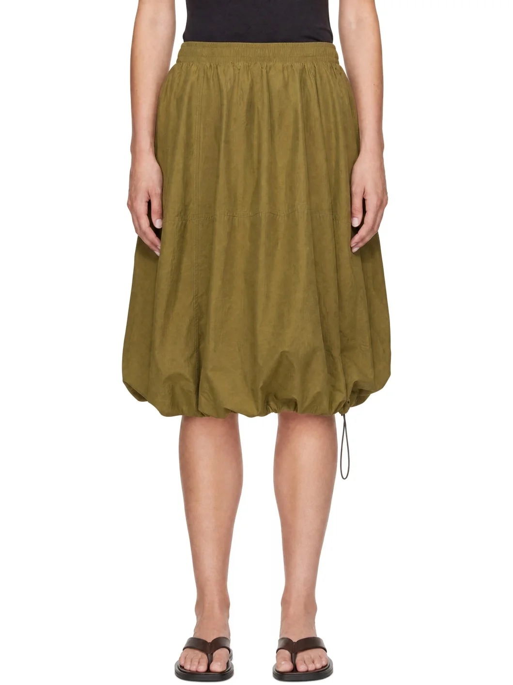 Green Parachute Midi Skirt - 1