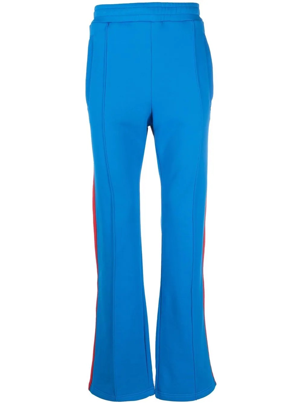 two-tone straight-leg trousers - 1