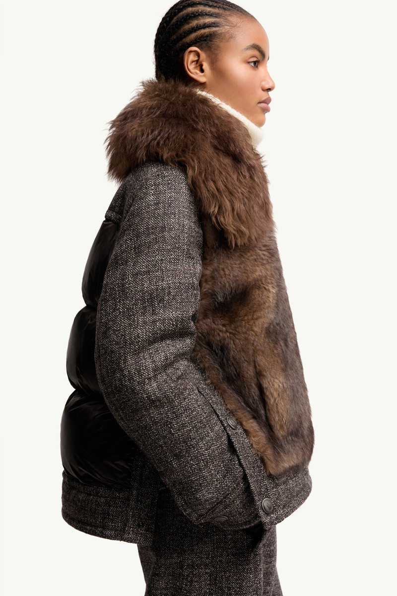 Faite Shearling & Wool Short Down Jacket 6