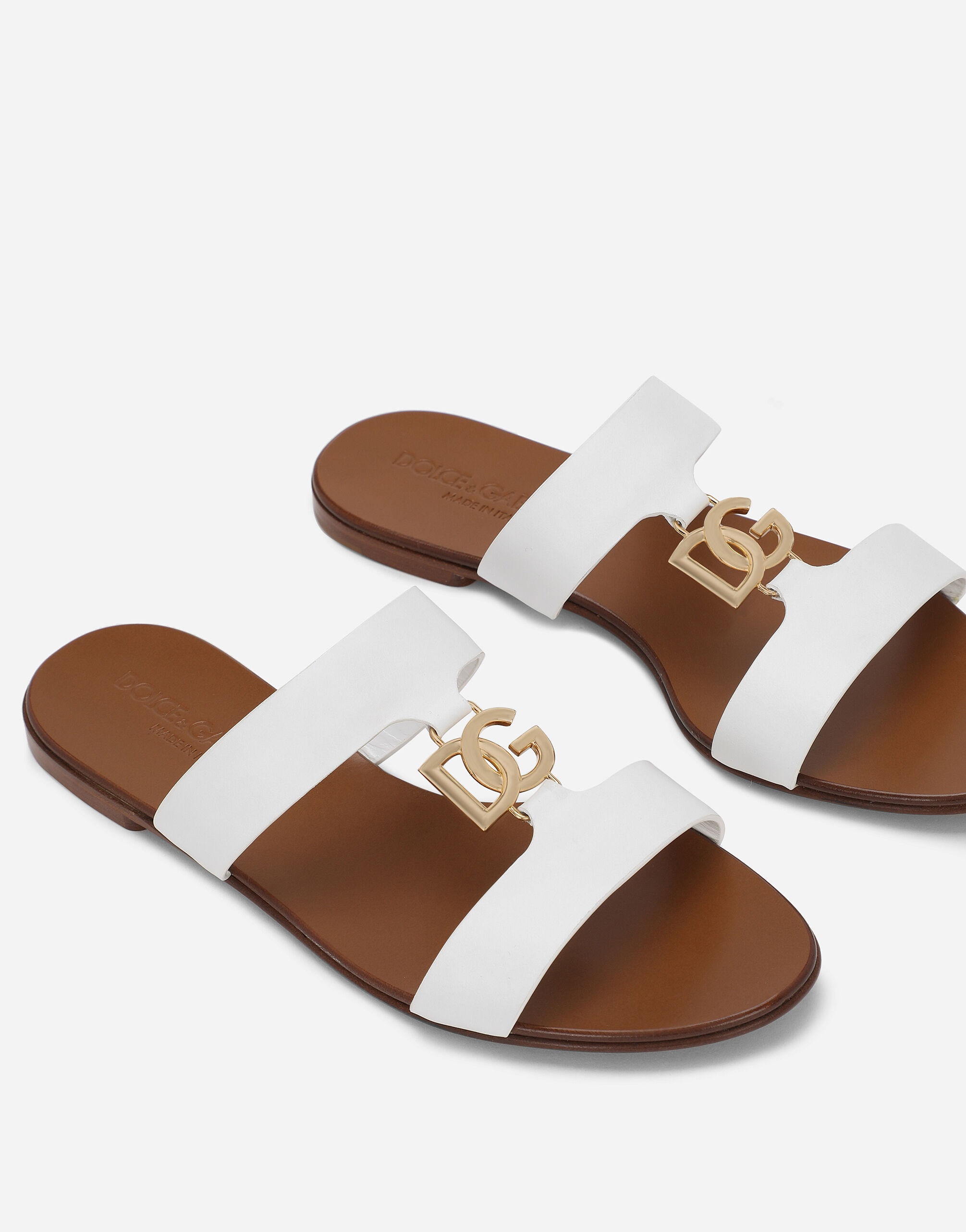 Calfskin sliders with DG logo - 6