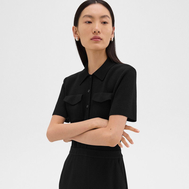 Military Midi Dress in Admiral Crepe 5