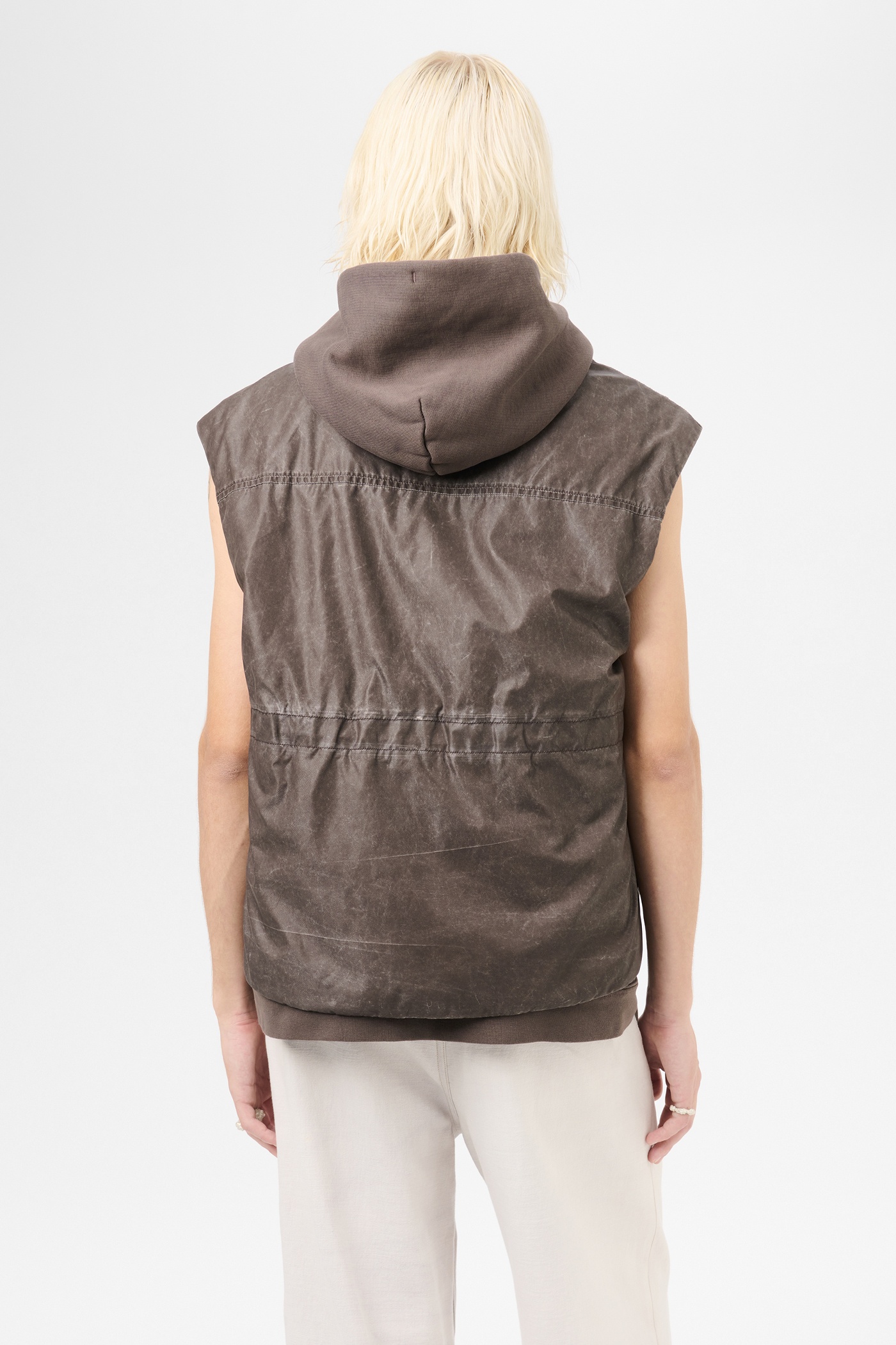 トップス OUR LEGACY Firm vest BROWN WASHOUT NYLON Our Legacy - Firm Vest Brown Wash Out Nylon
