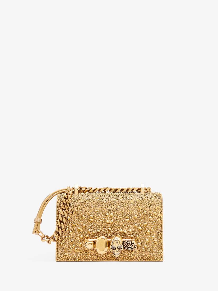 Women's The Mini Jewelled Satchel in Gold - 1