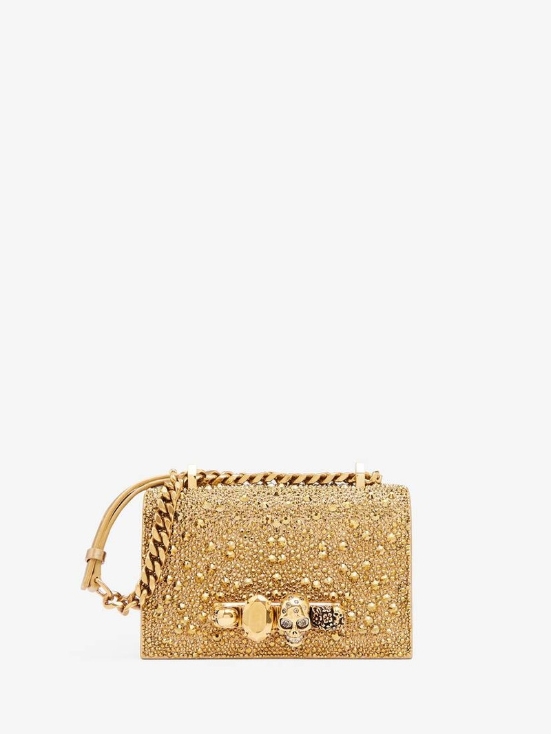 Women's The Mini Jewelled Satchel in Gold 1