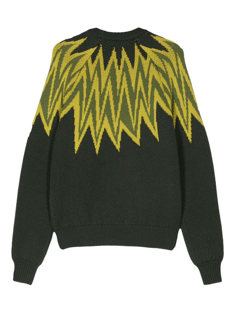 logo-intarsia wool jumper - 2