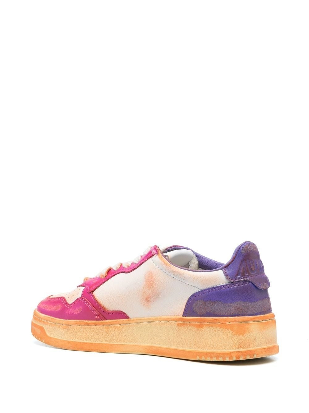 panelled low-top sneakers - 3