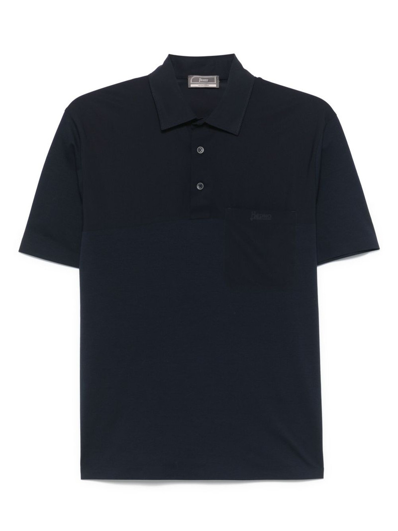 logo-debossed polo shirt 1
