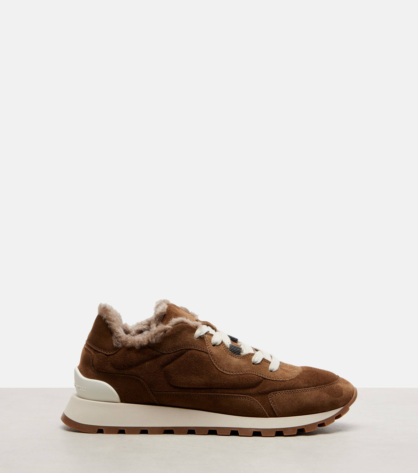 Runner Monili suede and canvas sneakers - 4