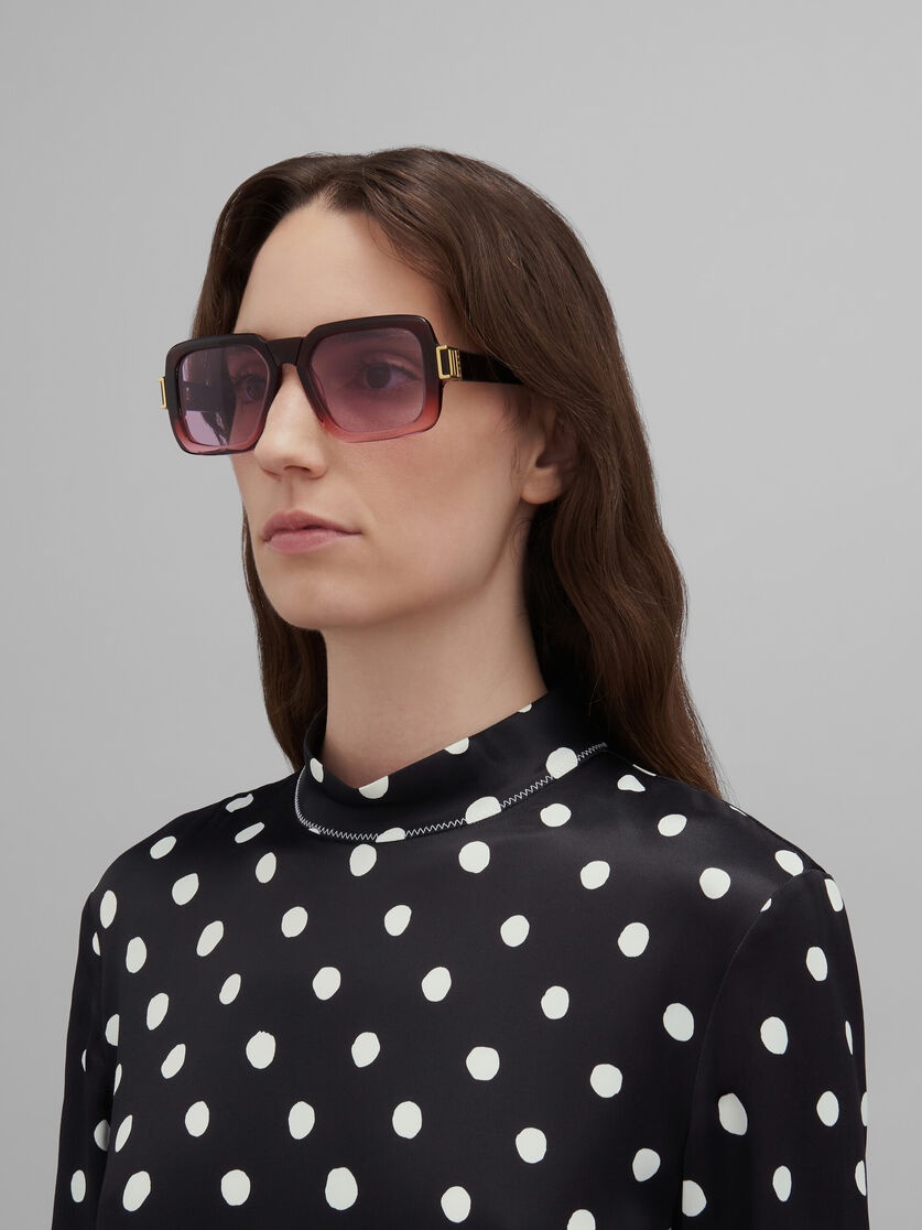 BURGUNDY ZAMALEK SUNGLASSES - 2