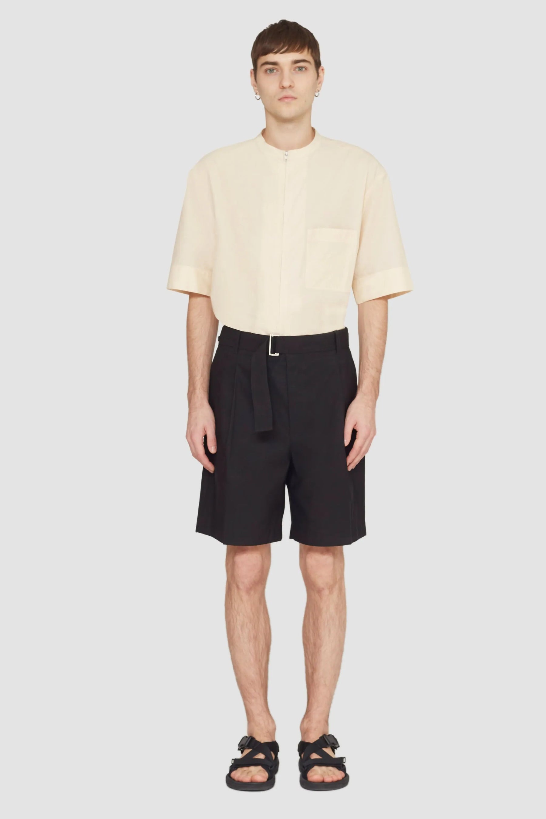 Pleated Belted Short - 7
