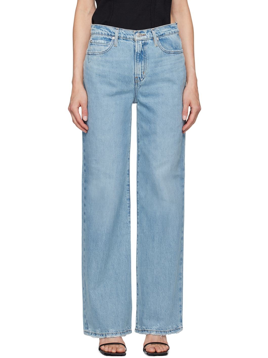 Blue 'Le Jane Wide Leg' Jeans - 1
