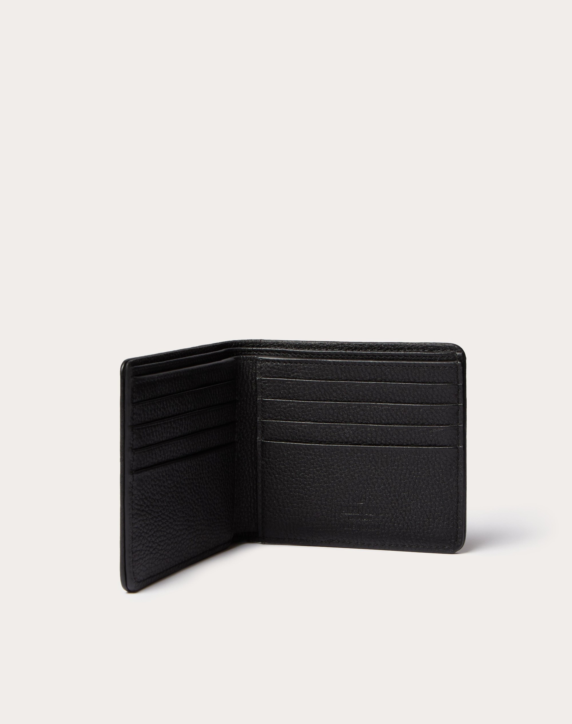 VLOGO TYPE WALLET IN GRAINY CALFSKIN - 5