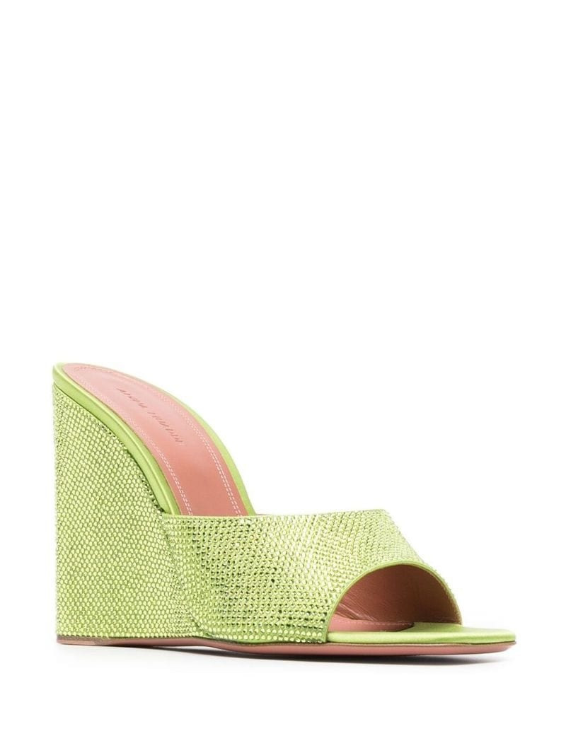 Amina Muaddi Lupita 95mm crystal-embellished wedges outlook