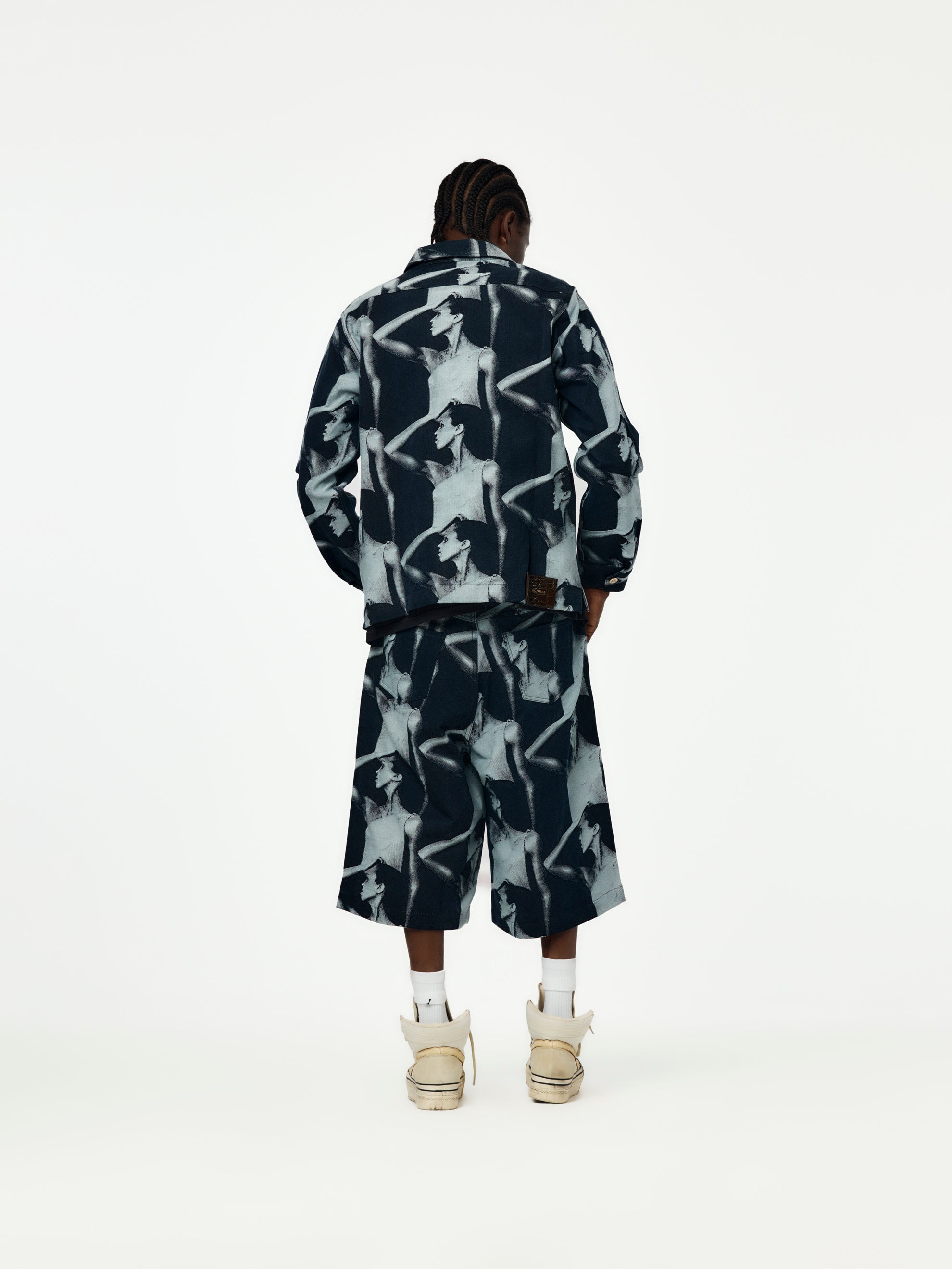 JET ZIP JACKET (JACQUARD FACE DENIM) - 5