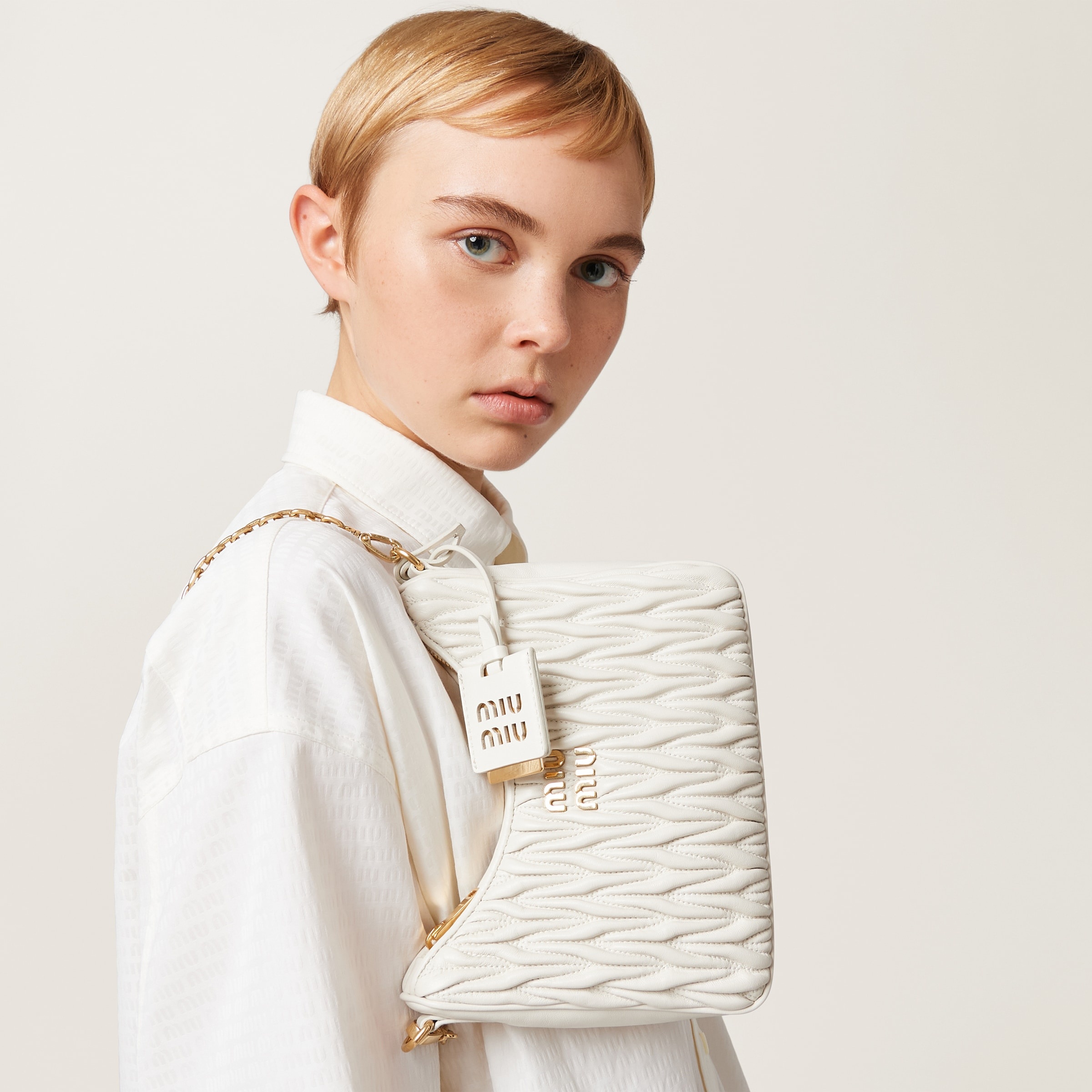 Matelassé nappa leather shoulder bag - 2