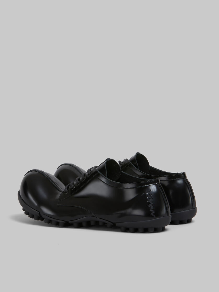 BLACK PATENT LEATHER WAVE LACE UP - 3