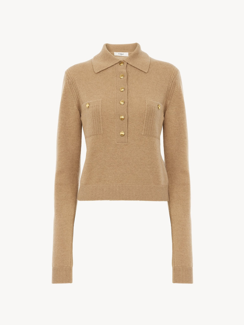 Chloé POLO SWEATER IN WOOL & CASHMERE outlook