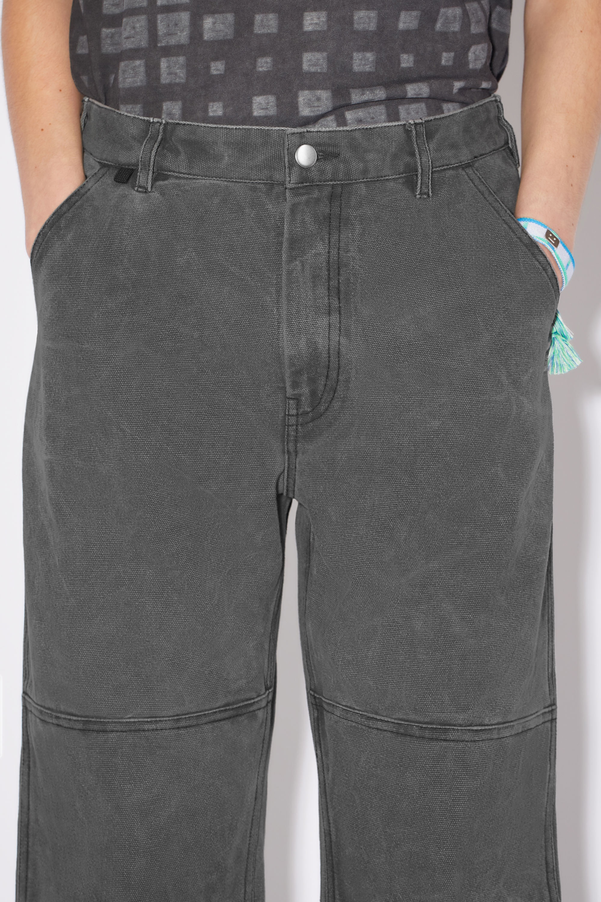 Cotton canvas trousers - Carbon grey - 5