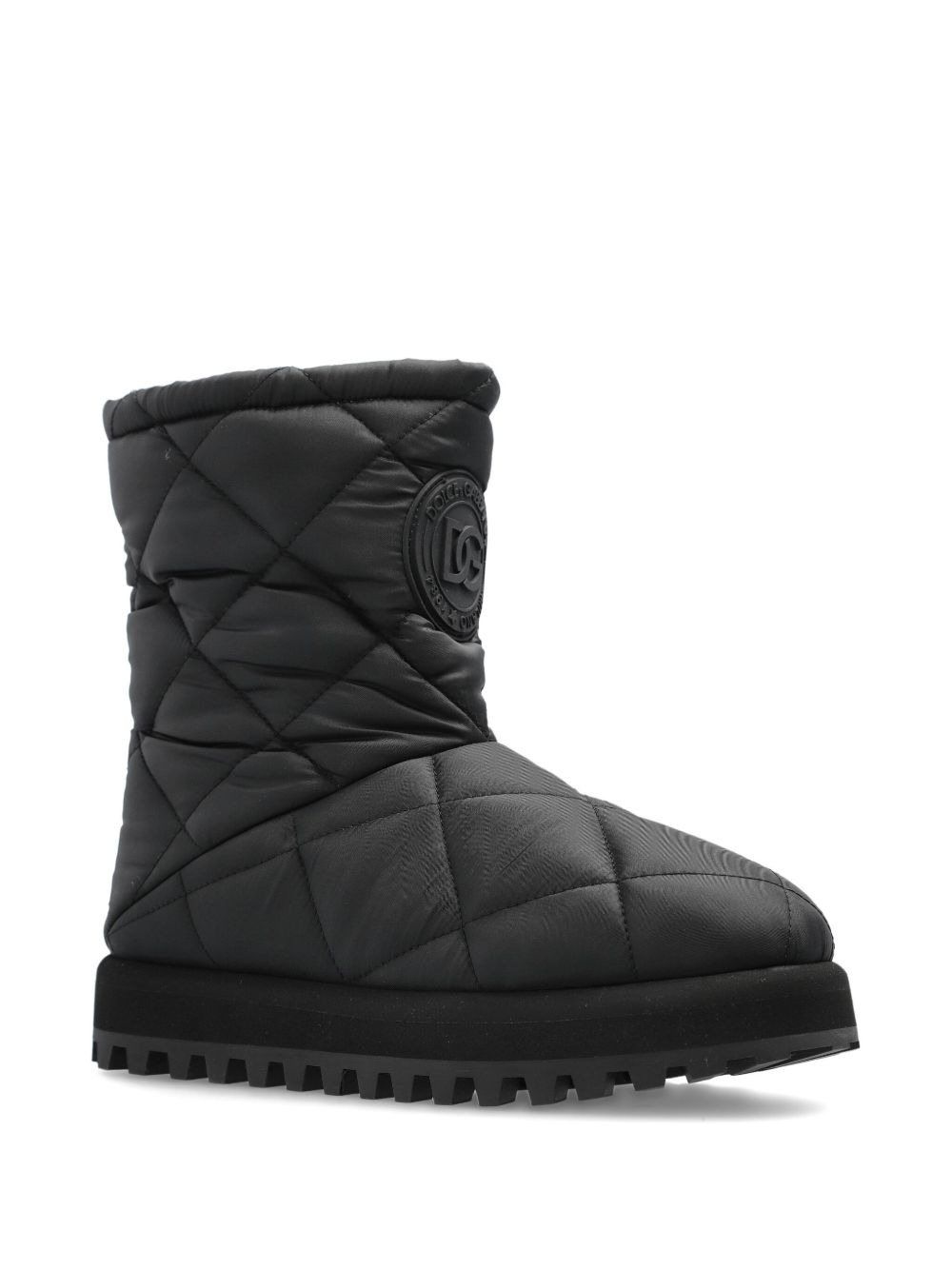 quilted-effect logo-detail boots - 2