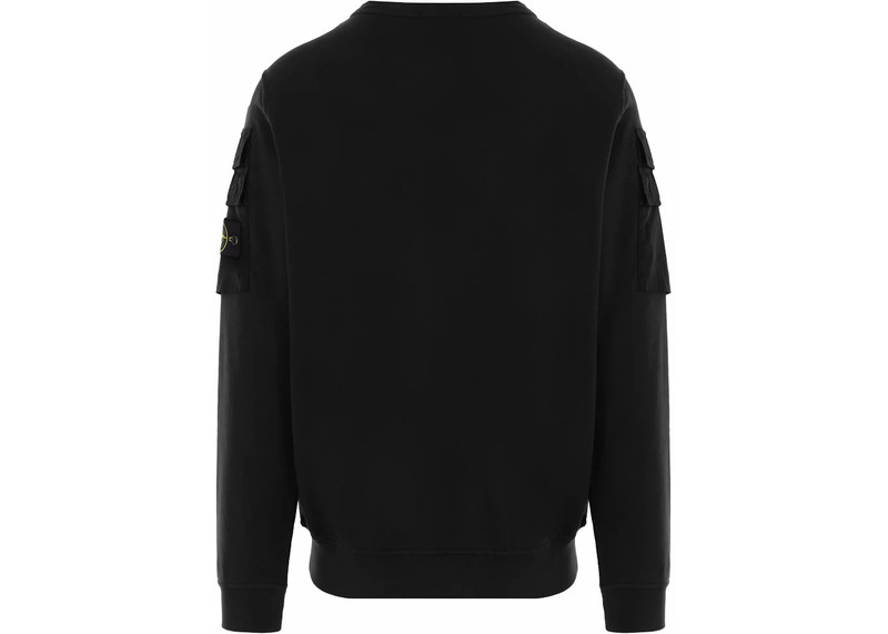 Stone Island Stone Island Garment Dyed Pocket Crewneck Black outlook