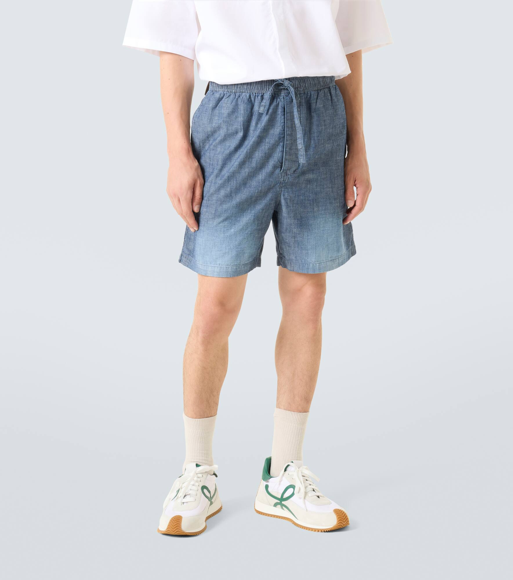 Mid-rise cotton Bermuda shorts - 3