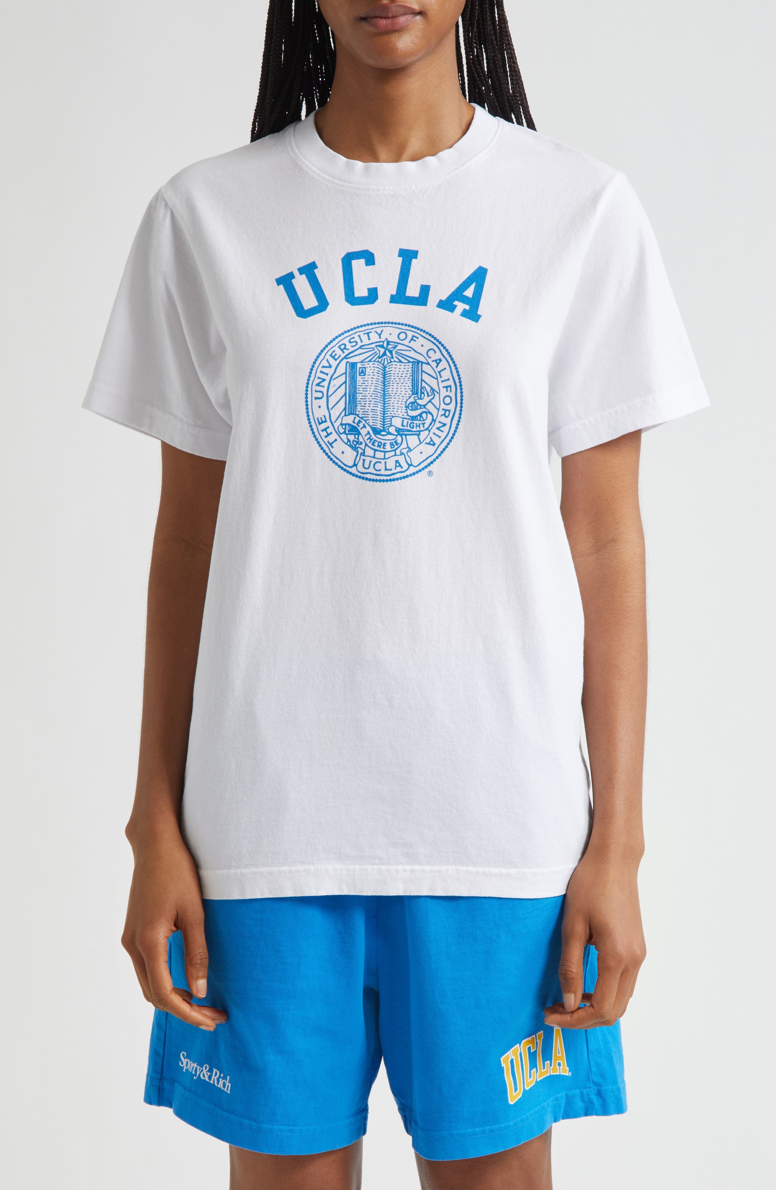 Sporty & Rich UCLA Crest Graphic T-Shirt in White at Nordstrom - 1
