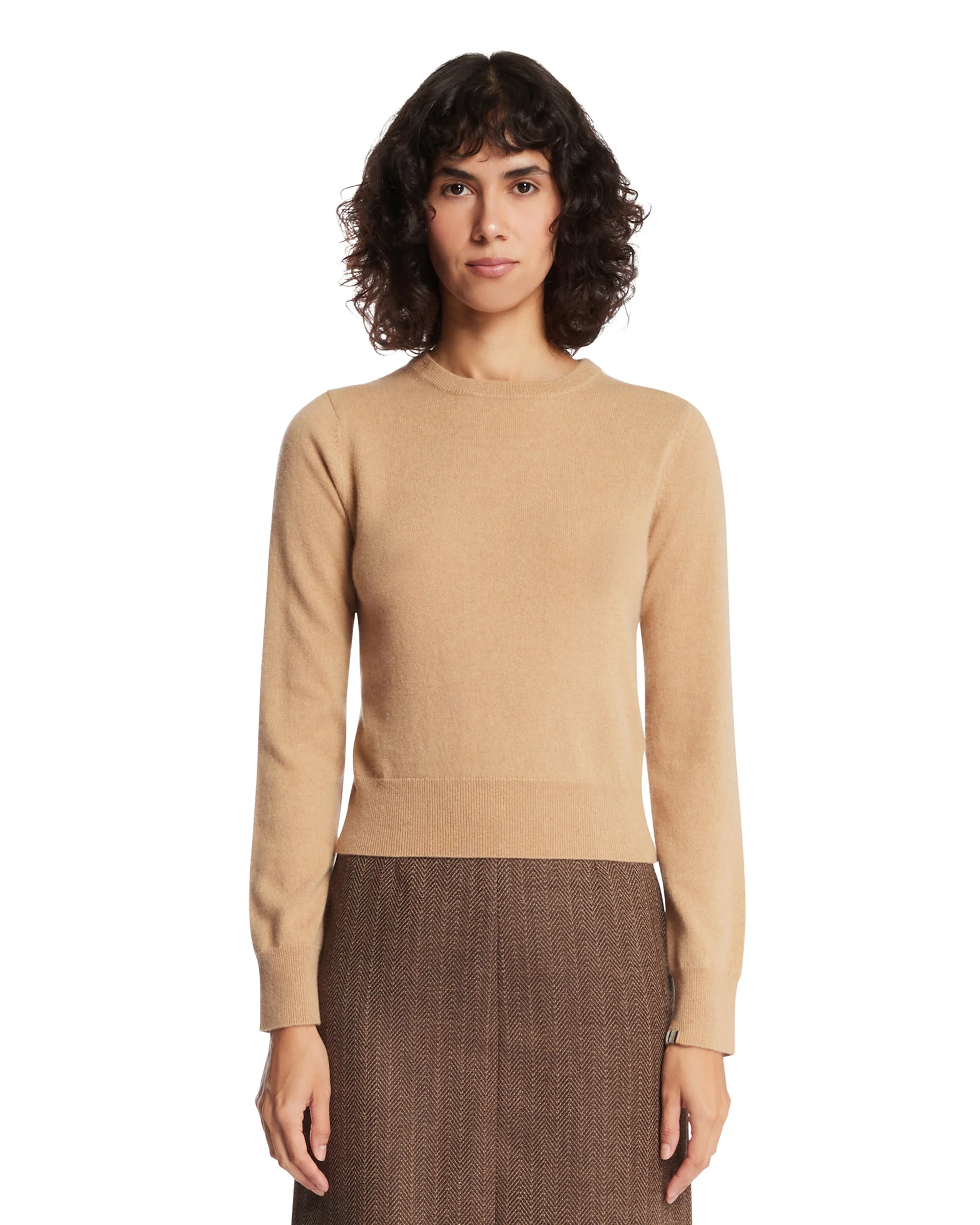 Beige Cashmere Sweater - 1