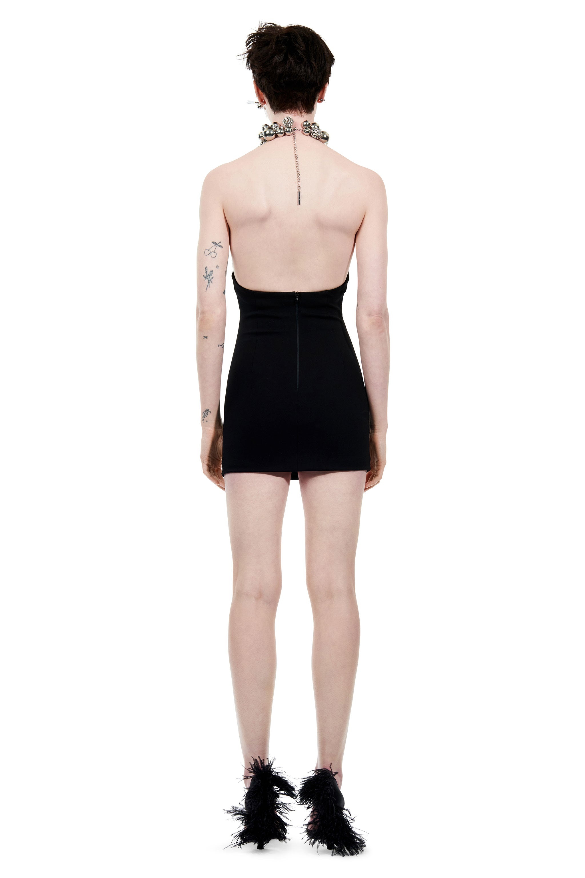 GRAPE CLUSTER HALTER DRESS - 5