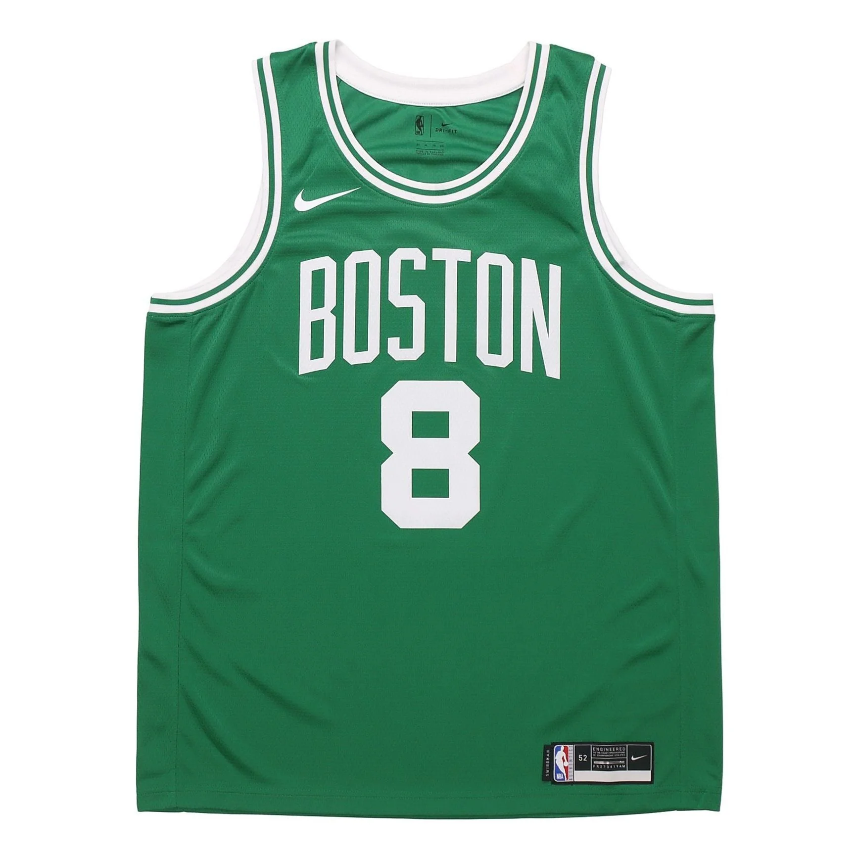 Nike NBA Sports Basketball Jersey/Vest SW Fan Edition 20-21 Season Boston Celtics No. 8 Green CW3659 - 1