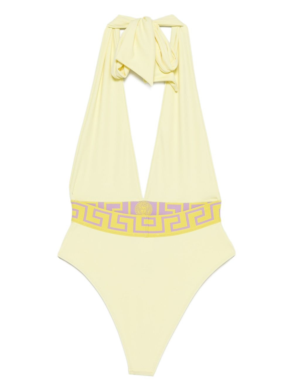 Greca halterneck swimsuit - 2