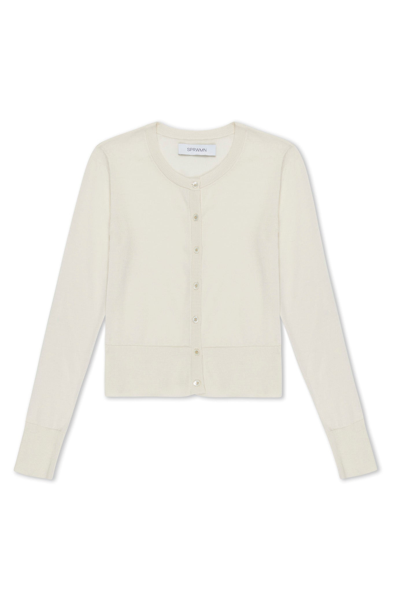 CHALK ULTRA FINE CASHMERE BABY CARDIGAN - 6