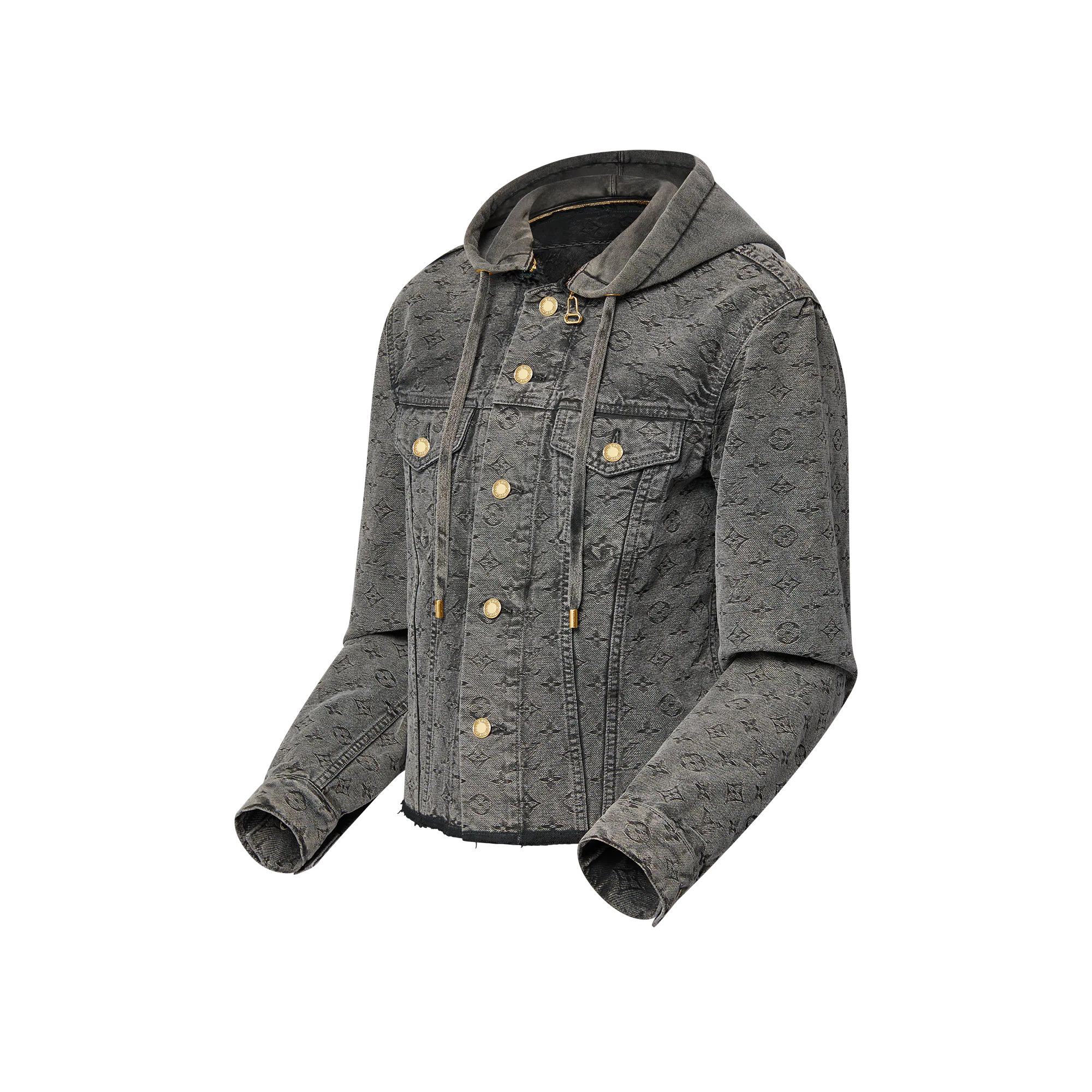 Vintage-Effect Monogram Denim Jacket - 2